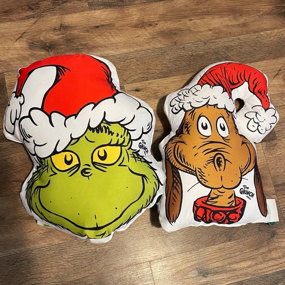The Grinch and Max Christmas Holiday Pillows